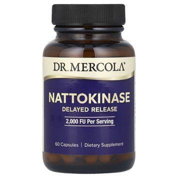 Наттокіназа, 2000 FU, Нattokinase, Dr. Mercola, 60 капсул, підтримка серцево-судинної системи MCL21414 фото