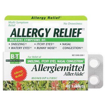 Средство от аллергии, Allergy Relief, Allergiemittel AllerAide, Boericke & Tafel, 40 таблеток BAT12590 фото