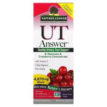 D-маноза з журавлиною, 4870 мг, D-Mannose & Cranberry Concentrate, Nature's Answer, 120 мл NTA26370 фото