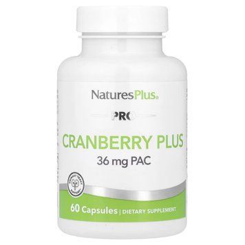Клюва органічна, PRO Cranberry Plus, Natures Plus, 60 капсул, для імунної системи та здоров'я серця NTP39516 фото