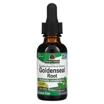 Экстракт желтокорня без спирта, Goldenseal Root, Nature's Answer, 30 мл, природный антибиотик NTA00628 фото