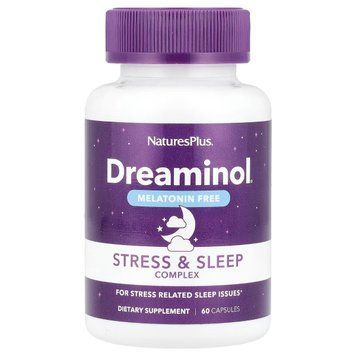 Комплекс для зняття стресу, без мелатоніну, Stress & Sleep Complex, Melatonin Free, Natures Plus NTP47593 фото