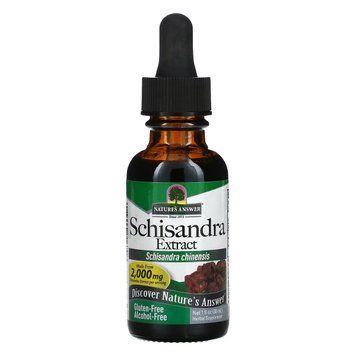 Экстракт лимонника без спирта, 2000 мг, Schisandra Extract, Nature's Answer, 30 мл, иммуностимулятор NTA00670 фото