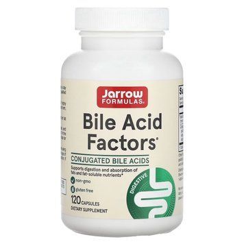 Жовчні кислоти, Bile Acid Factors, Jarrow Formulas, 120 капсул, для здоров'я печінки та ШКТ JRW24002 фото