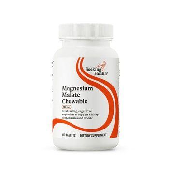 Магній малат, 100 мг, Magnesium Malate, Seeking Health, 100 жувальних таблеток SKH52065 фото