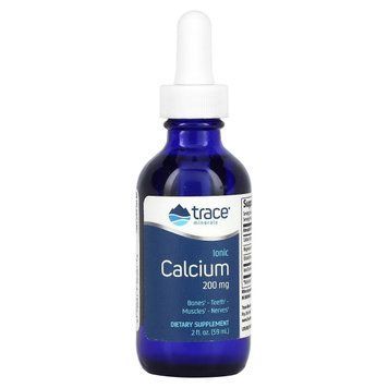 Кальцій іонний в краплях, 200 мг, Ionic Calcium, Trace, 59 мл, для здоров'я кісток і суглобів TMR00357 фото