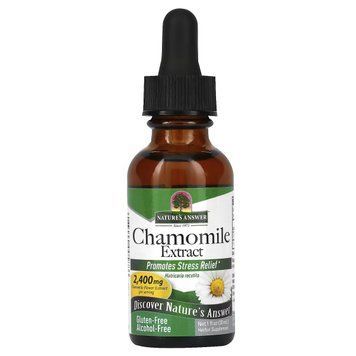 Екстракт ромашки без спирту, 2400 мг, Chamomile Extract, Nature's Answer, 30 мл NTA00588 фото