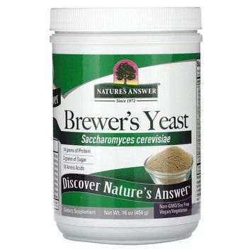 Пивні дріжджі, Brewer's Yeast, Nature's Answer, 454 г, з вітамінами групи B та амінокислотами NTA16540 фото