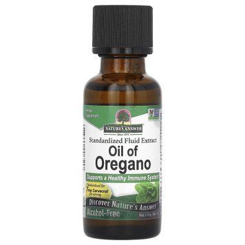 Масло орегано, без спирту, Oil of Oregano, Alcohol-Free, Nature's Answer, 30 мл, підтримка імунної системи NTA00651 фото
