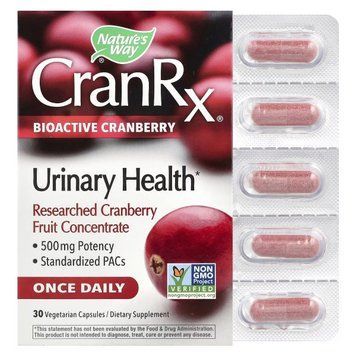 Клюва біоактивна, здоров'я сечовивідних шляхів, 500 мг, Bioactive Cranberry, Nature's Way NWY15289 фото