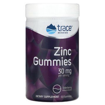 Цинк, 30 мг, вкус бузины, Zinc Gummies, Trace, 60 жевательных конфет, поддержка иммунной системы TMR00622 фото