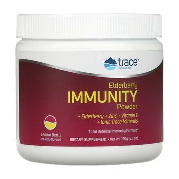 Усиление иммунитета с бузиной, вкус лимона и ягод, Elderberry Immunity Powder, Trace, 190 гр TMR00593 фото
